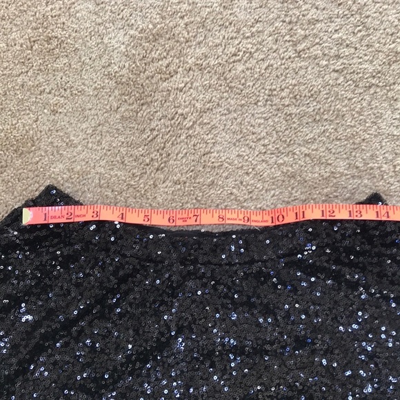 ASOS size 8 Black Sequined mini skirt - Picture 6 of 6